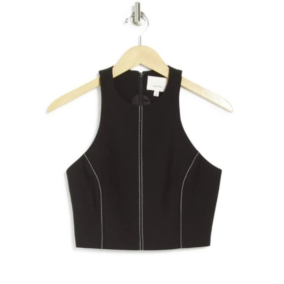 ⭐HOST PICK⭐ Flirty Cinq a Sept Amber Sleeveless Crop Top - Sz L - Picture 3 of 9